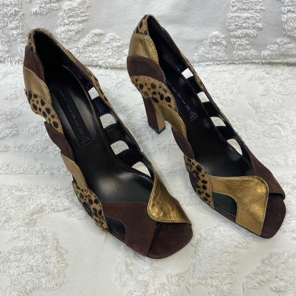 STEVEN by STEVE MADDEN Heels Suede and Leather Women's Sz 9.5 Nightwear Coquette